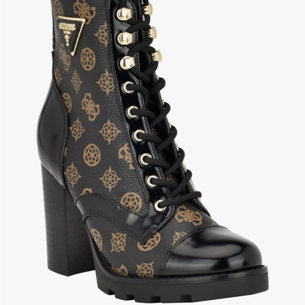 Guess Black and Tan Ankle Boots - Picture 11 of 11